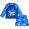 imageYOUNGER TREE Toddler Baby Boy Swimsuit Long Sleeve Bathing Suit Rash Guard Shirt Trunk Sets Swimwear Summer Clothes OutfitsSharks Hunting