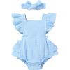 Ruffle Romper Blue