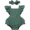 Ruffle Romper Green