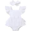 Ruffle Romper White