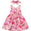 imageYOUNGER TREE Toddler Dresses Lemon Baby Girls Pineapple Fruit Dress Outfit Summer Girl Dress Spring SundressDonuts