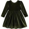 imageYOUNGER TREE Toddler Fall Dress Girl Winter Clothes Long Sleeve Velvet Dresses Princess Party OutfitsDeep Green Dress