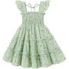 Green Dress White Floral