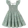 imageYOUNGER TREE Toddler Girl Dress Baby Girls Summer Clothes Ruffle Sleeve Floral Smock Beach Boho Dresses SundressGreen Floral