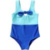 imageYOUNGER TREE Toddler Girl One Piece Swimsuit Color Block Stripe Swimwear Summer Beach Bathing Suit 12M5TBlue Color Blockbowknot