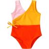 Pink Yellow Orange Color Block