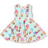 Ice Cream Print Floral Dress