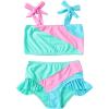 imageYOUNGER TREE Toddler Girls Two Pieces Swimsuit Color Block Stripe Swimwear Summer Beach Bathing Suit 18M7T