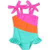 Color Block-pink Orange Green