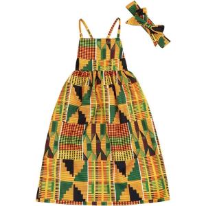 imageYOUNGER TREE African Baby Clothes Girl Dashiki Ankara Outfit SetLong Dress