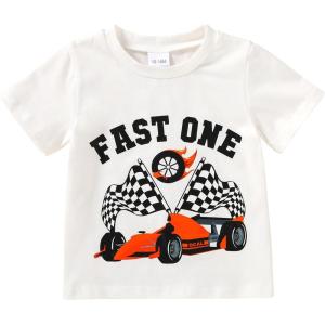 imageYOUNGER TREE Baby Boy Clothes 1 Year Old Boy Clothes First Birthday Outfit Boy Short Sleeve TShirt Infant Boy Summer OutfitsFast One Racer