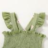 imageToddler Baby Girls Dress Floral Embroidered Boho Sleeveless Beach Butterfly SundressGrass Green and Flower