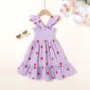 imageToddler Baby Girls Dress Floral Embroidered Boho Sleeveless Beach Butterfly SundressPurple and Flowers