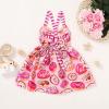 imageToddler Baby Girls Summer Skirt Ice Cream Print Sleeveless Strap Backless DressDoughnut
