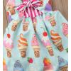 imageToddler Baby Girls Summer Skirt Ice Cream Print Sleeveless Strap Backless DressGreen