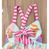 imageToddler Baby Girls Summer Skirt Ice Cream Print Sleeveless Strap Backless DressGreen