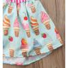imageToddler Baby Girls Summer Skirt Ice Cream Print Sleeveless Strap Backless DressGreen