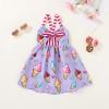 imageToddler Baby Girls Summer Skirt Ice Cream Print Sleeveless Strap Backless DressPurple Ice Cream