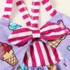 imageToddler Baby Girls Summer Skirt Ice Cream Print Sleeveless Strap Backless DressPurple Ice Cream