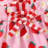 imageToddler Baby Girls Summer Skirt Ice Cream Print Sleeveless Strap Backless DressStrawberry