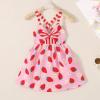 imageToddler Baby Girls Summer Skirt Ice Cream Print Sleeveless Strap Backless DressStrawberry