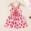 imageToddler Baby Girls Summer Skirt Ice Cream Print Sleeveless Strap Backless DressStrawberry