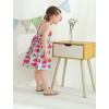 imageToddler Baby Girls Summer Skirt Ice Cream Print Sleeveless Strap Backless DressWatermelon