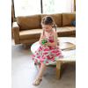 imageToddler Baby Girls Summer Skirt Ice Cream Print Sleeveless Strap Backless DressWatermelon