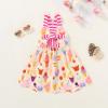 imageToddler Baby Girls Summer Skirt Ice Cream Print Sleeveless Strap Backless DressYellow Ice Cream