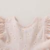 imageYOUNGER TREE Toddler Baby Girl Boho Dress Linen Ruffle Sleeveless Casual Dress Kids Solid Floral Summer Beach SundressApricot Daisies