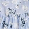 imageYOUNGER TREE Toddler Baby Girl Boho Dress Linen Ruffle Sleeveless Casual Dress Kids Solid Floral Summer Beach SundressBlue