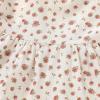 imageYOUNGER TREE Toddler Baby Girl Boho Dress Linen Ruffle Sleeveless Casual Dress Kids Solid Floral Summer Beach SundressFloral Beige