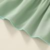imageYOUNGER TREE Toddler Baby Girl Boho Dress Linen Ruffle Sleeveless Casual Dress Kids Solid Floral Summer Beach SundressGreen