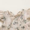 imageYOUNGER TREE Toddler Baby Girl Boho Dress Linen Ruffle Sleeveless Casual Dress Kids Solid Floral Summer Beach SundressKhaki Floral