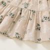 imageYOUNGER TREE Toddler Baby Girl Boho Dress Linen Ruffle Sleeveless Casual Dress Kids Solid Floral Summer Beach SundressKhaki Floral