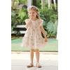 imageYOUNGER TREE Toddler Baby Girl Boho Dress Linen Ruffle Sleeveless Casual Dress Kids Solid Floral Summer Beach SundressKhaki Floral