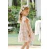 imageYOUNGER TREE Toddler Baby Girl Boho Dress Linen Ruffle Sleeveless Casual Dress Kids Solid Floral Summer Beach SundressKhaki Floral