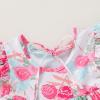 imageYOUNGER TREE Toddler Baby Girl Boho Dress Linen Ruffle Sleeveless Casual Dress Kids Solid Floral Summer Beach SundressPink Floral