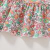 imageYOUNGER TREE Toddler Baby Girl Boho Dress Linen Ruffle Sleeveless Casual Dress Kids Solid Floral Summer Beach SundressPink and Green Floral