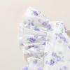 imageYOUNGER TREE Toddler Baby Girl Boho Dress Linen Ruffle Sleeveless Casual Dress Kids Solid Floral Summer Beach SundressPurple Floral