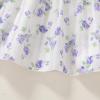 imageYOUNGER TREE Toddler Baby Girl Boho Dress Linen Ruffle Sleeveless Casual Dress Kids Solid Floral Summer Beach SundressPurple Floral
