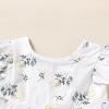 imageYOUNGER TREE Toddler Baby Girl Boho Dress Linen Ruffle Sleeveless Casual Dress Kids Solid Floral Summer Beach SundressWhite Floral