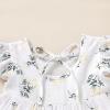 imageYOUNGER TREE Toddler Baby Girl Boho Dress Linen Ruffle Sleeveless Casual Dress Kids Solid Floral Summer Beach SundressWhite Floral