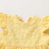 imageYOUNGER TREE Toddler Baby Girl Boho Dress Linen Ruffle Sleeveless Casual Dress Kids Solid Floral Summer Beach SundressYellow Floral