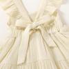 imageYOUNGER TREE Toddler Baby Girls Dress Summer Ruffle Sleeve Halter Casual Kids Beach SundressApricot