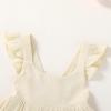 imageYOUNGER TREE Toddler Baby Girls Dress Summer Ruffle Sleeve Halter Casual Kids Beach SundressApricot
