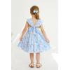 imageYOUNGER TREE Toddler Baby Girls Dress Summer Ruffle Sleeve Halter Casual Kids Beach SundressBlue Flower