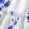 imageYOUNGER TREE Toddler Baby Girls Dress Summer Ruffle Sleeve Halter Casual Kids Beach SundressBlue Flower Dress