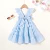 imageYOUNGER TREE Toddler Baby Girls Dress Summer Ruffle Sleeve Halter Casual Kids Beach SundressBlue Stripe
