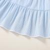 imageYOUNGER TREE Toddler Baby Girls Dress Summer Ruffle Sleeve Halter Casual Kids Beach SundressBlue Stripe